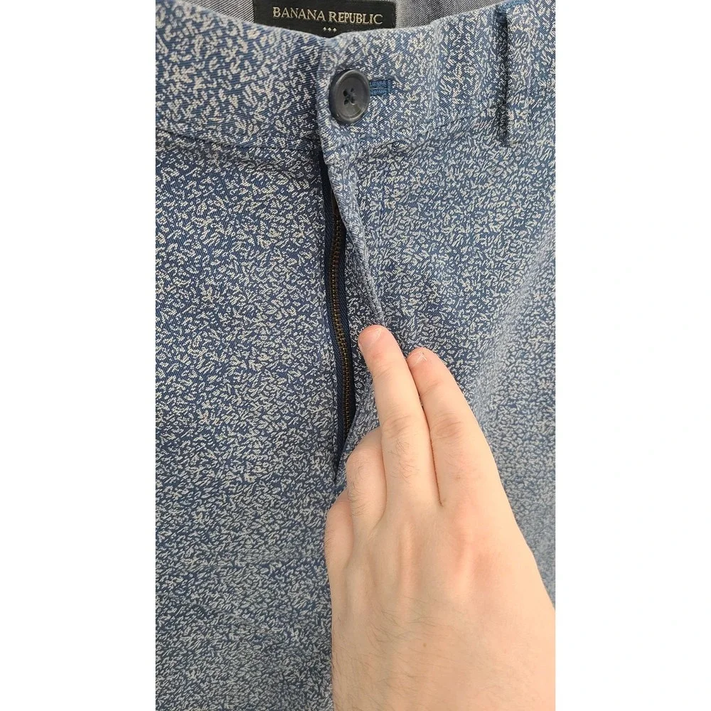 Banana Republic Aiden Men Shorts 34 Preppy Classic Vacation Travel Nautical Blue